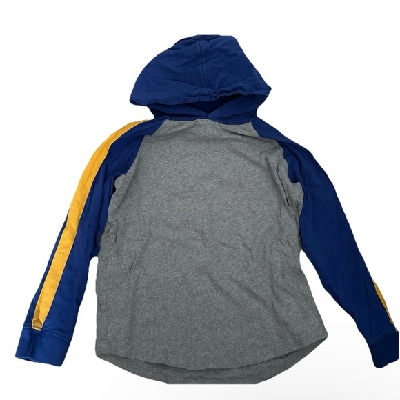 Hanna Andersson Lightweight Grey Blue Yellow Hoodie Size 130 cm 8 - Picture 1 of 3